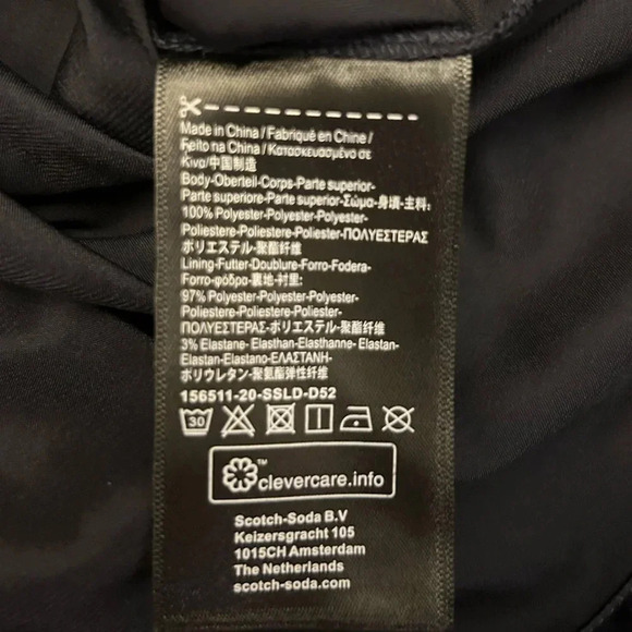 Scotch and Soda Amsterdams Blauw Red Blue Geometric Tile Racerback Top Size S - Picture 7 of 8